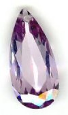 1 19x9mm Faceted Pear Drop Light Amethyst Cubic Zirconia